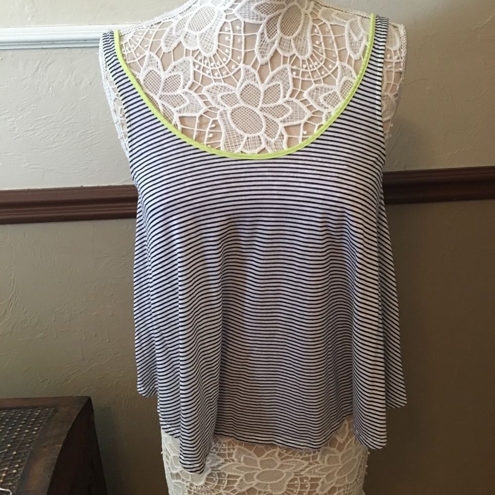 Navy and Yellow Short Tank (#18)